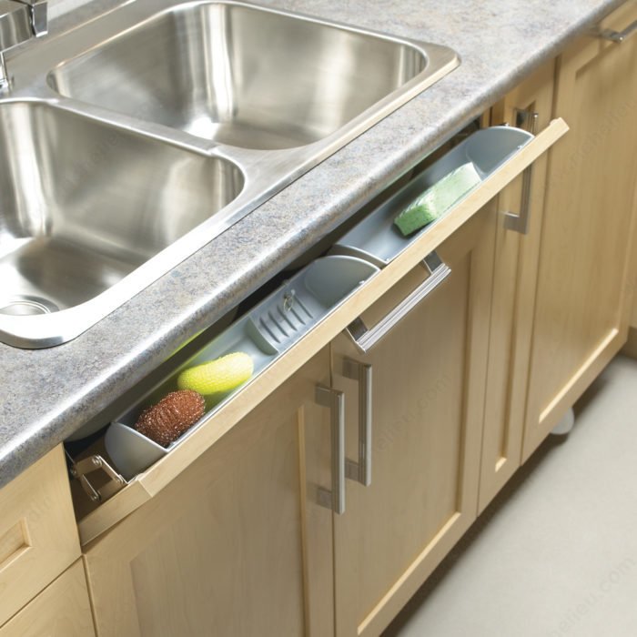 Moulded false-drawer trays