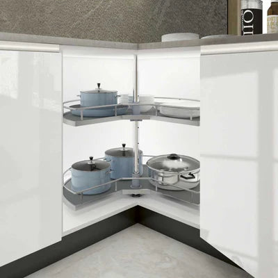 270 degree Lazy Susan with Solid Bottom Revolving Trays