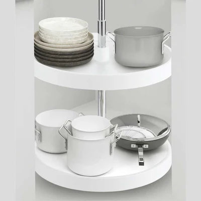 360 Degree Lazy Susan with Plastic Revolving Trays for Upper Cabinet