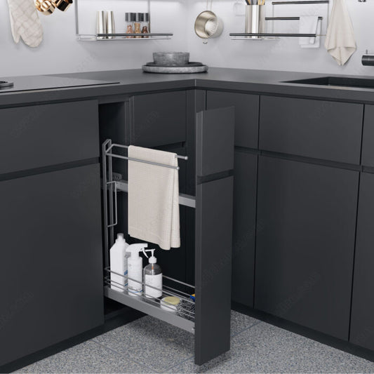 Sliding Basket with Towel Rack