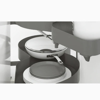 Corner Kidney Shaped - Pull-out Lazy Susan for Pie-shaped Corners