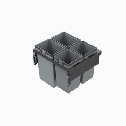 Di Lusso Garbage Bins System - Width 22-1/2 Inches with Build-in Metal Lid