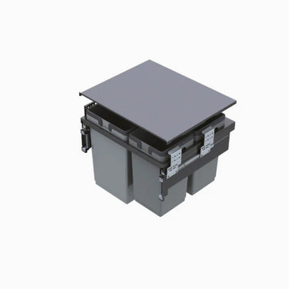 Di Lusso Garbage Bins System - Width 22-1/2 Inches with Build-in Metal Lid