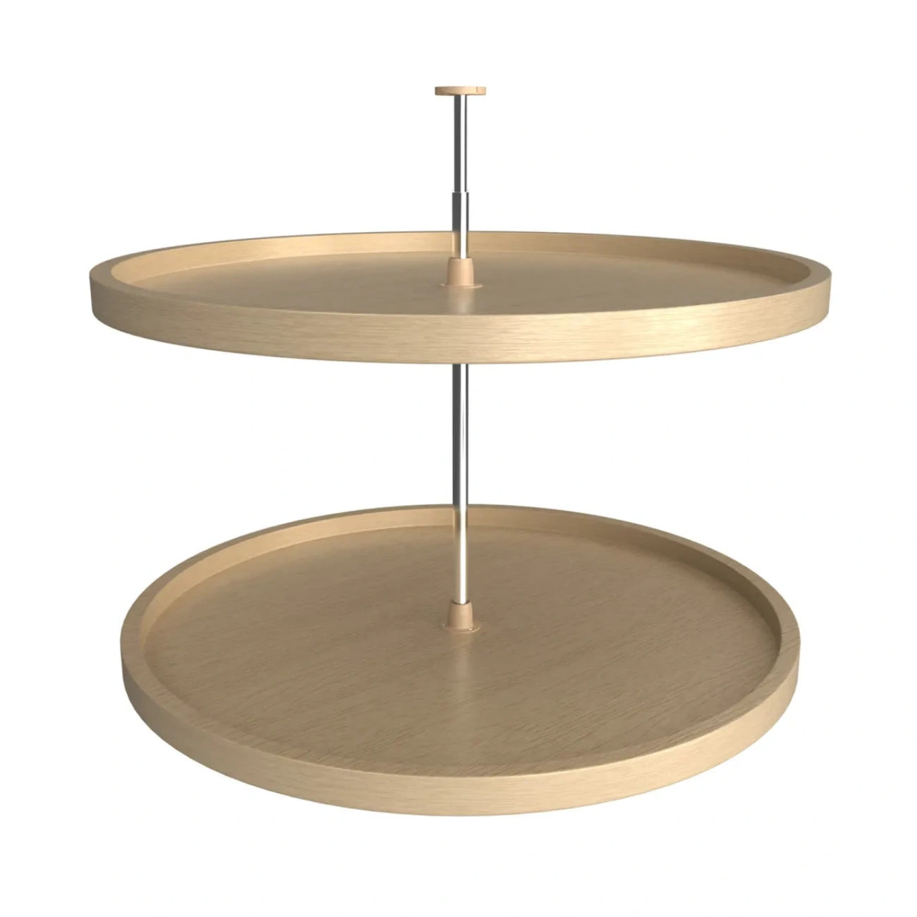 Lazy Susan – Full Circle, Banded Wood, 2-Shelf Organizer for Base & Lower Cabinets
