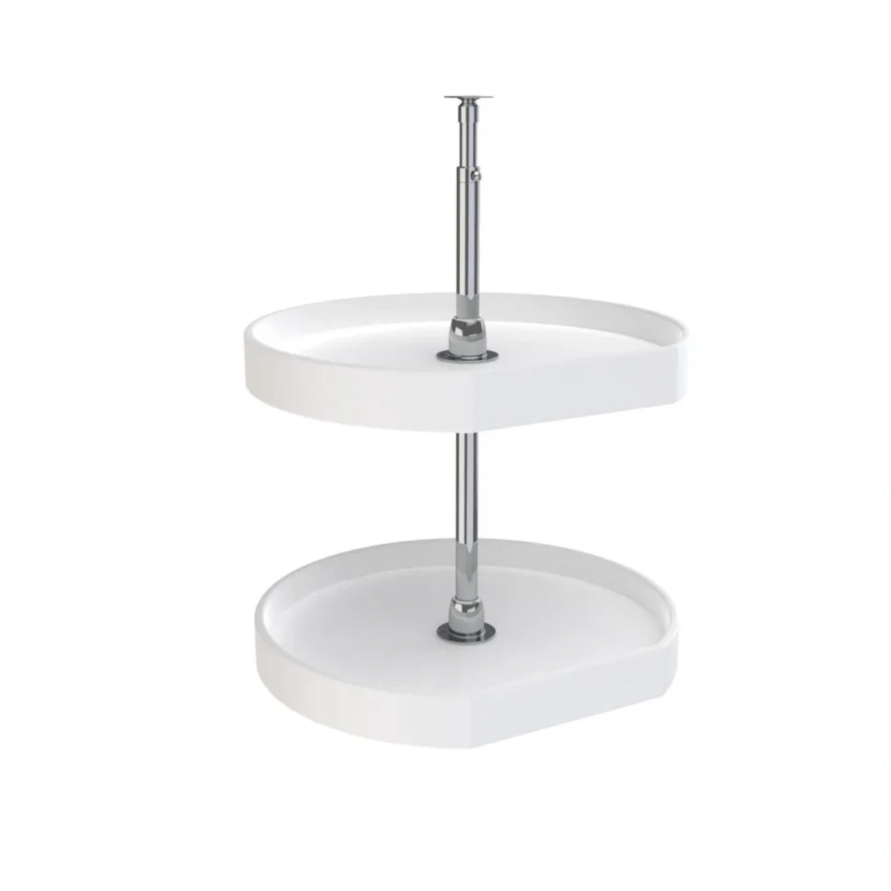 Lazy Susan – RAS, D-Shaped, Polymer, 2-Shelf Organizer for Wall & Upper Cabinets