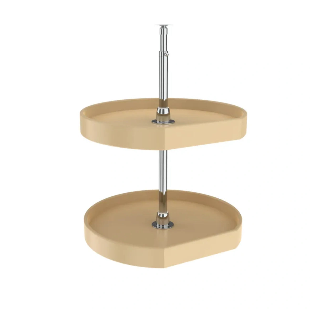 Lazy Susan – RAS, D-Shaped, Polymer, 2-Shelf Organizer for Wall & Upper Cabinets