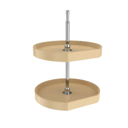 Lazy Susan – RAS, D-Shaped, Polymer, 2-Shelf Organizer for Wall & Upper Cabinets