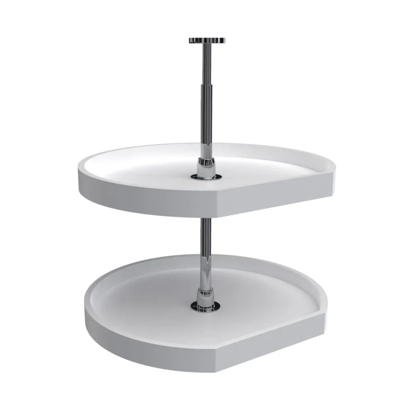 Lazy Susan – RAS, D-Shaped, Polymer, 2-Shelf Organizer for Wall & Upper Cabinets
