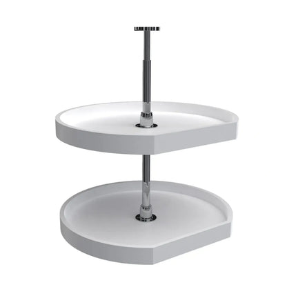 Lazy Susan – RAS, D-Shaped, Polymer, 2-Shelf Organizer for Wall & Upper Cabinets
