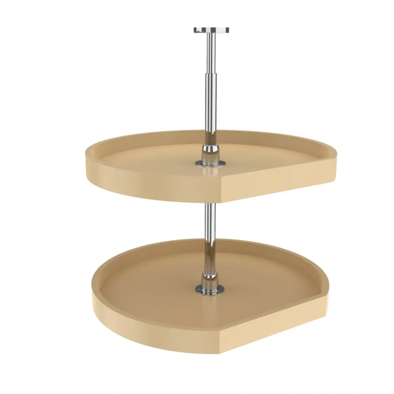 Lazy Susan – RAS, D-Shaped, Polymer, 2-Shelf Organizer for Wall & Upper Cabinets