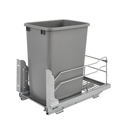 Steel Bottom Mount Pullout Waste Container w/ Soft-Close