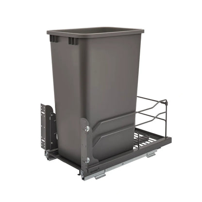Steel Bottom Mount Pullout Waste Container w/ Soft-Close