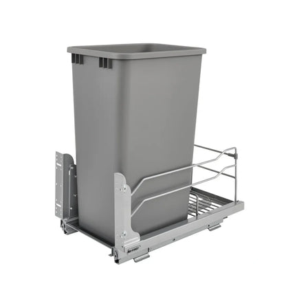 Steel Bottom Mount Pullout Waste Container w/ Soft-Close