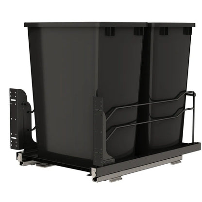 Steel Bottom Mount Pullout Waste Container w/ Soft-Close