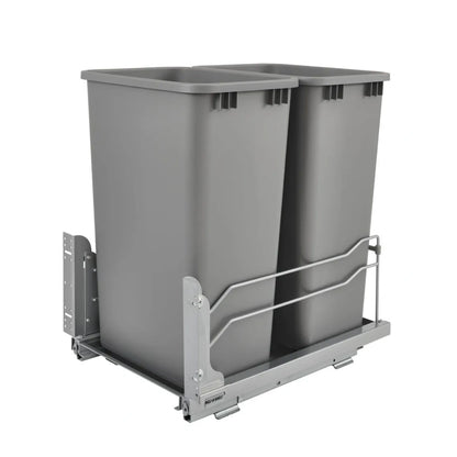 Steel Bottom Mount Pullout Waste Container w/ Soft-Close