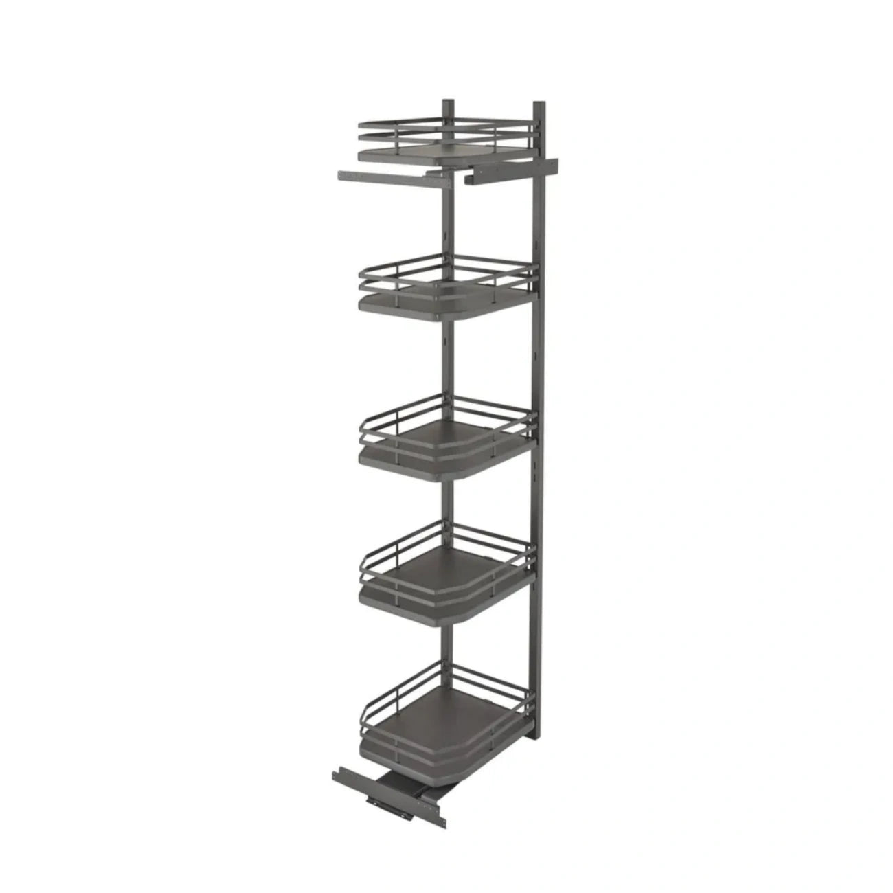 Swing-Out Pantry Set – 5374 Series, Flat Wire, Orion Gray Organizer for Tall Cabinets