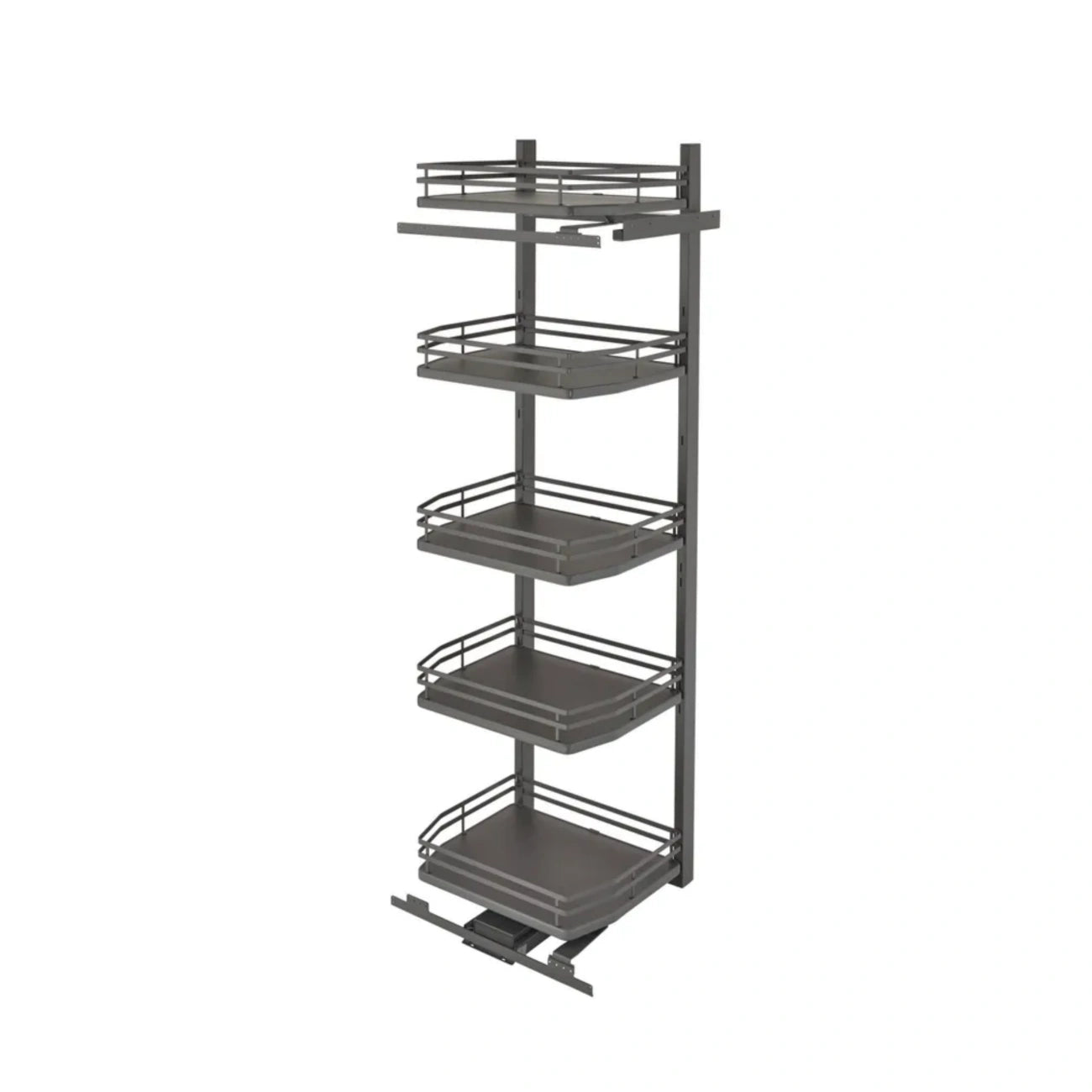 Swing-Out Pantry Set – 5374 Series, Flat Wire, Orion Gray Organizer for Tall Cabinets