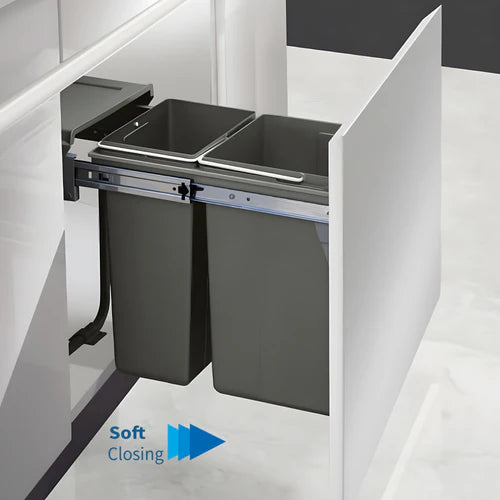 Garbage Bins System - Width 10-1/2 Inches (With 2 Bins)