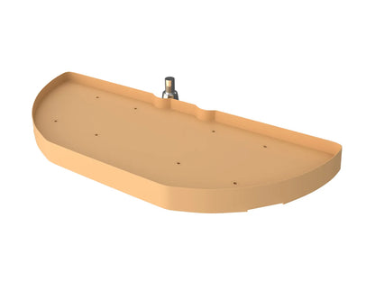 Polymer Half Moon Organizer with Pivot and Slide for Blind Corner Cabinets