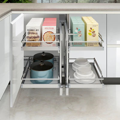 Soft-closing Pull-out System for Blind Corner