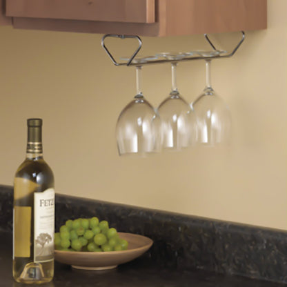 Stemware Wine Glass Holder - Frosted Nickel