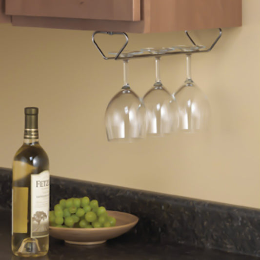 Stemware Wine Glass Holder - Frosted Nickel