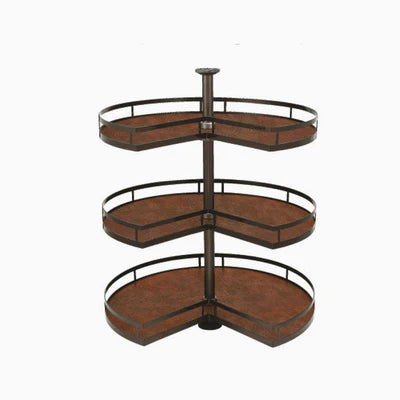 Three Layers 270 Degree Lazy Susan Rotating Clothing Rack
