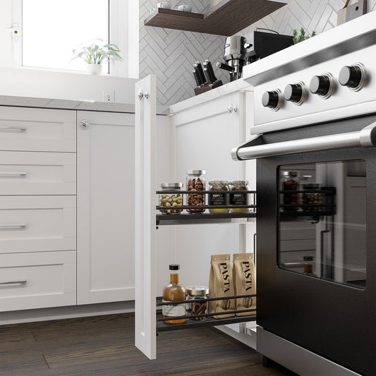 Vibo Galaxy Base Cabinet Pullout, Left Side Mounted, Soft-Close, Anthracite Grey