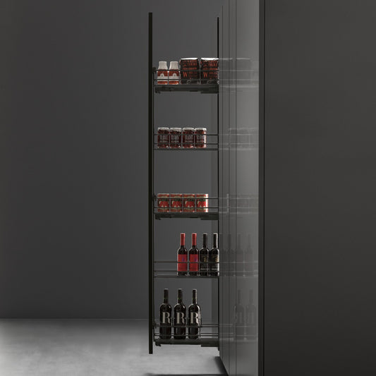 Vibo Filler Pullout for Narrow Pantry, Anthracite Grey