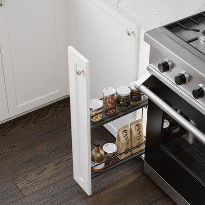 Vibo Galaxy Base Cabinet Pullout, Left Side Mounted, Soft-Close, Anthracite Grey