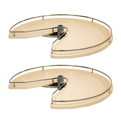 Vibo Galaxy Kidney Shape Lazy Susan, 28 in, Maple / Champagne