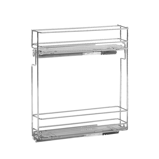 Vibo Wire Side Mount Filler Pullout, Full-Extension, Left Handed, Soft-Close, Chrome