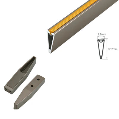 Side-mounted Oval Closet Rod and End Support