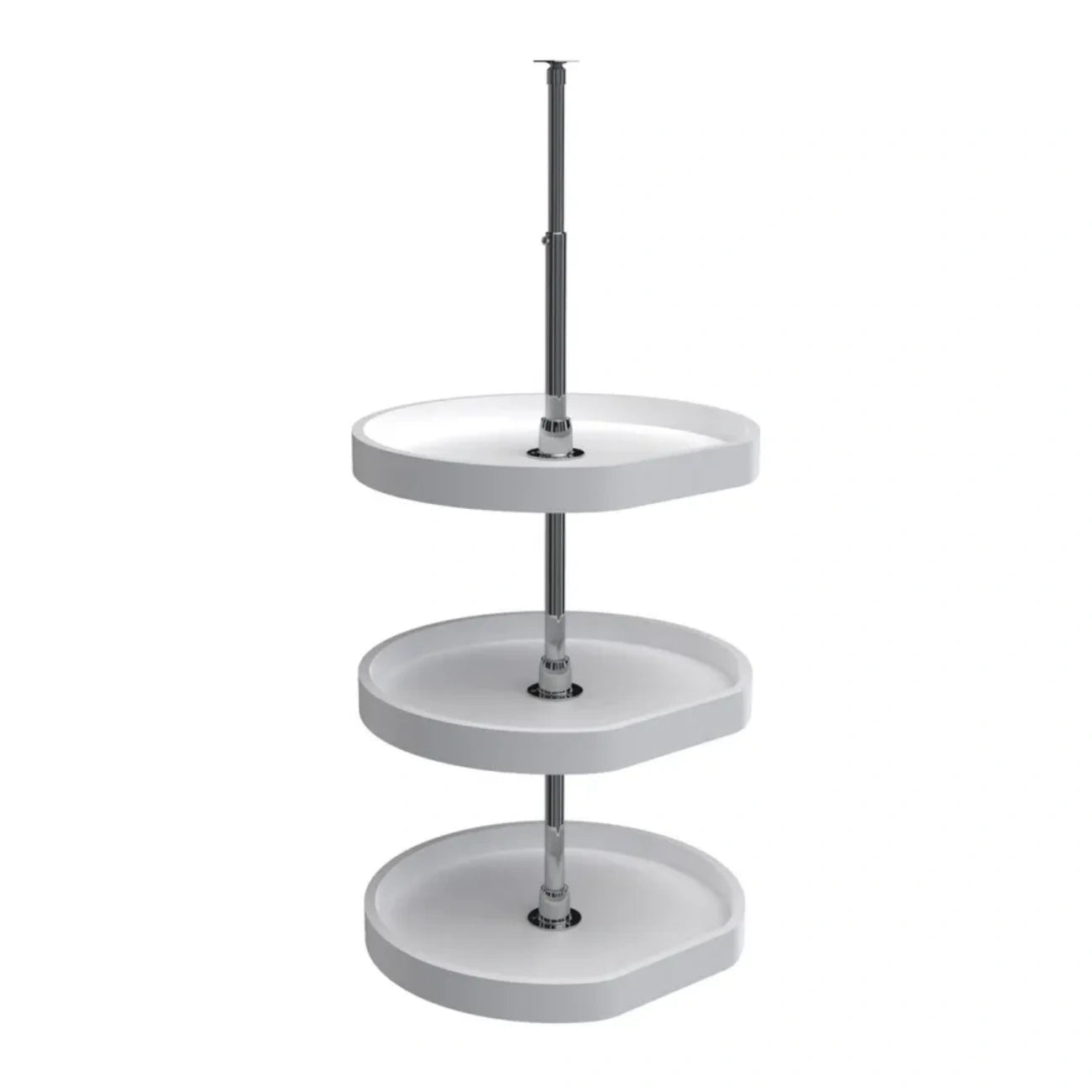 Lazy Susan – RAS, D-Shaped, Polymer, 3-Shelf Organizer for Wall & Upper Cabinets