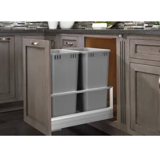 Aluminum Bottom Mount Waste Container w/Rev-A-Motion