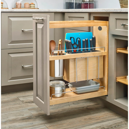 Bottom and Side Mount Knife Block Organizer