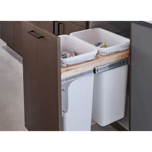 Wood Top Mount Waste Container