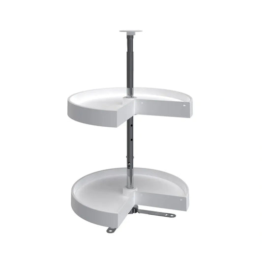 Lazy Susan – Pie Cut, Polymer, 2-Shelf Organizer for Wall & Upper Cabinets