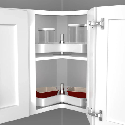 Lazy Susan – RAS, Kidney-Shaped, Polymer, Bottom Mount Organizer for Wall & Upper Cabinets