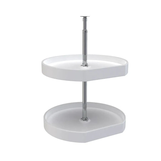 Lazy Susan – RAS, D-Shaped, Polymer, 2-Shelf Organizer for Wall & Upper Cabinets