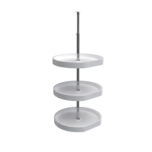 Lazy Susan – RAS, D-Shaped, Polymer, 3-Shelf Organizer for Corner Wall & Upper Cabinets