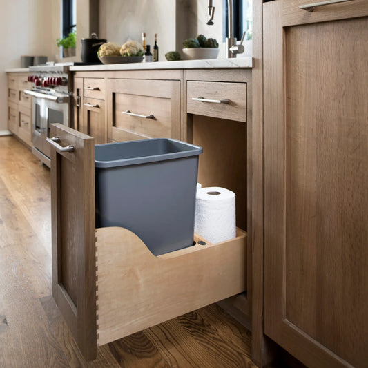 Wood Bottom Mount Waste Container