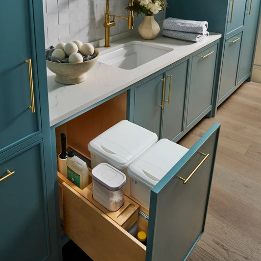 Wood Bottom Mount Waste Container System