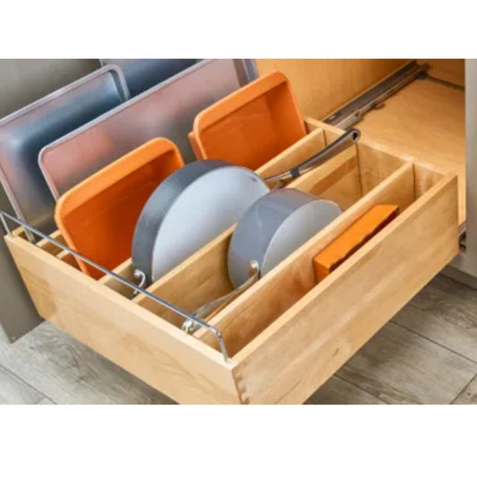 Wood Casserole Dish Storage Organizer