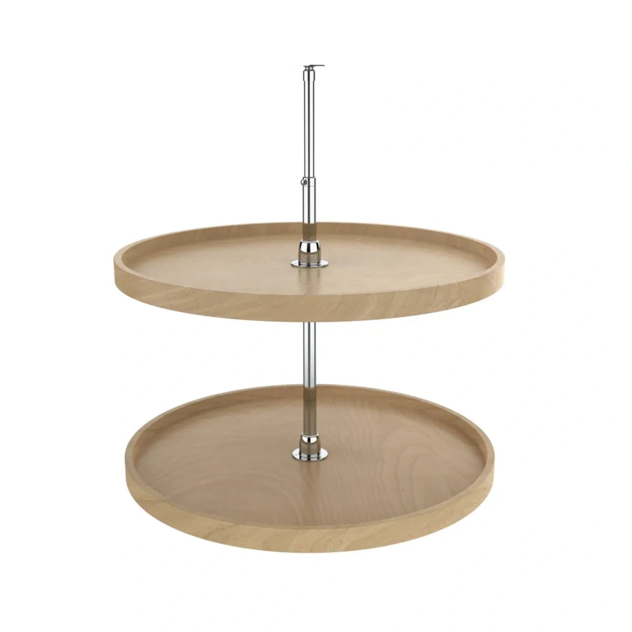 Lazy Susan – Classic, Full Circle, Natural Wood, 2-Shelf Organizer for Base & Lower Cabinets