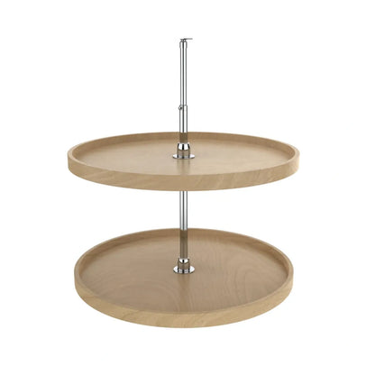 Lazy Susan – Classic, Full Circle, Natural Wood, 2-Shelf Organizer for Base & Lower Cabinets