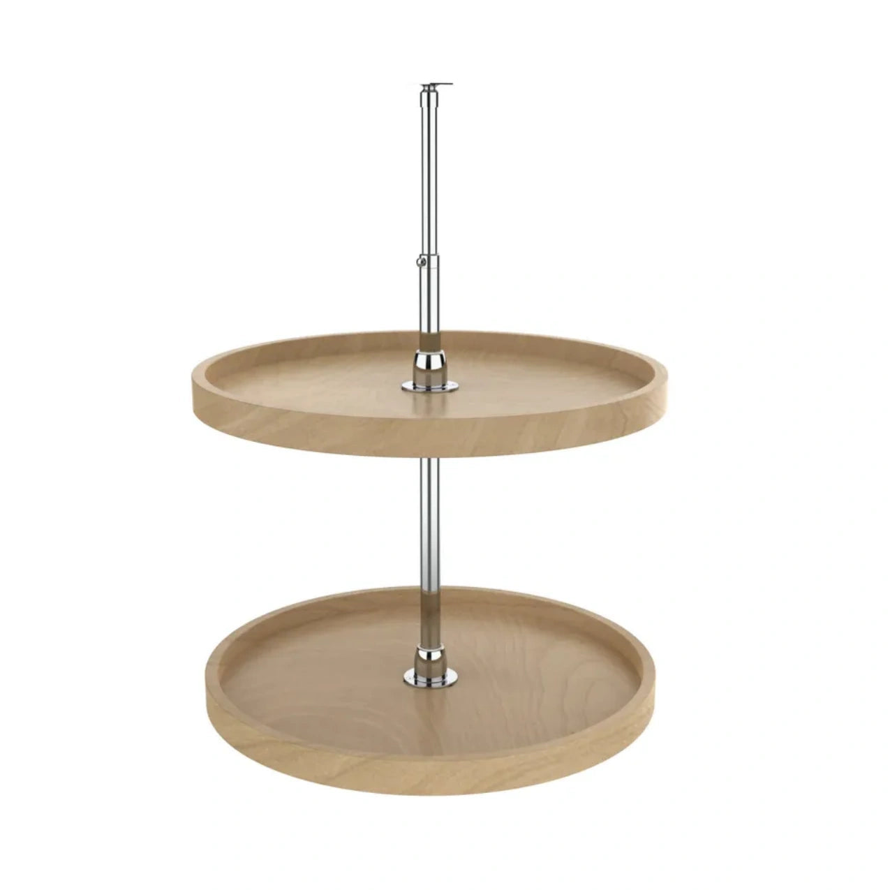Lazy Susan – Classic, Full Circle, Natural Wood, 2-Shelf Organizer for Wall & Upper Cabinets