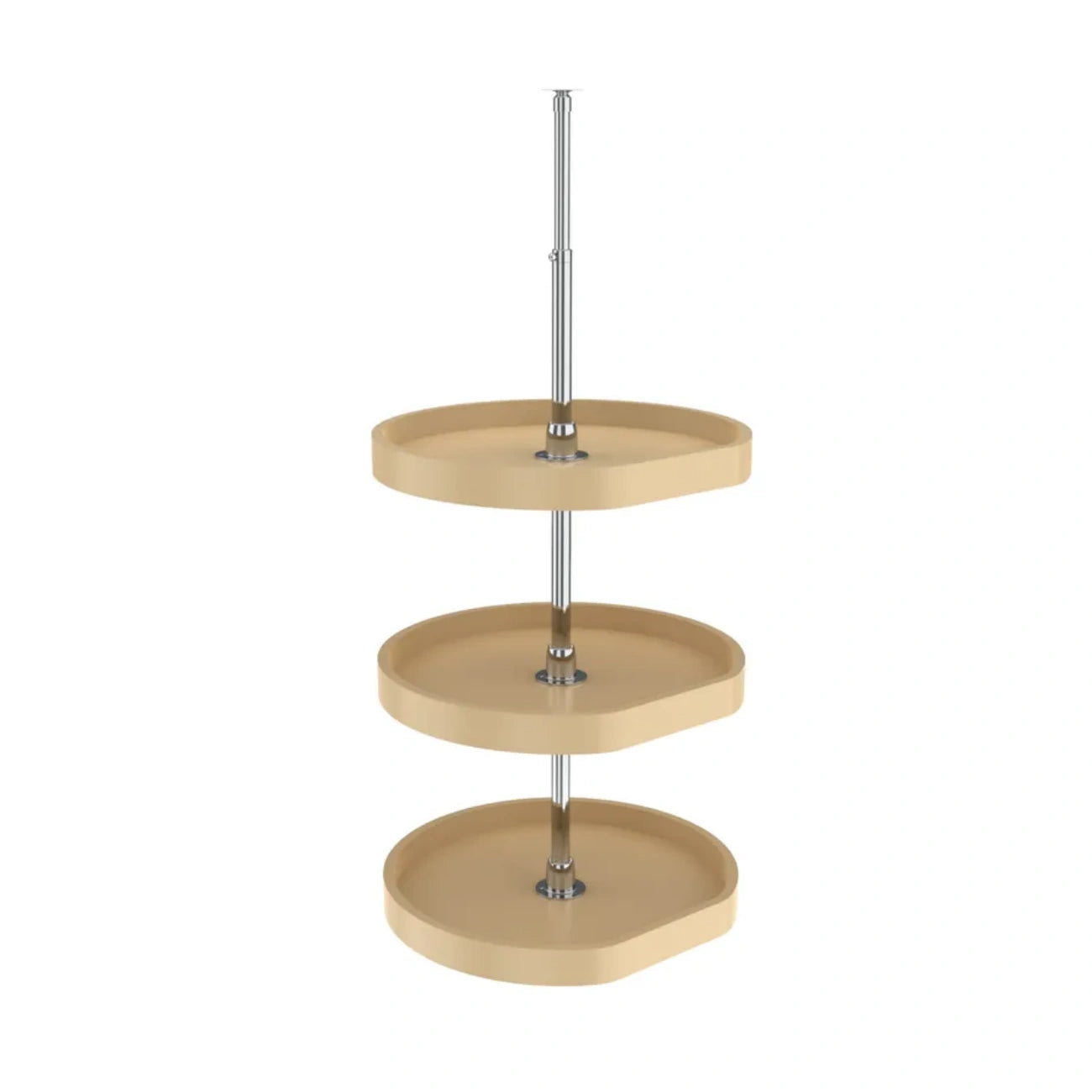 Lazy Susan – RAS, D-Shaped, Polymer, 3-Shelf Organizer for Wall & Upper Cabinets