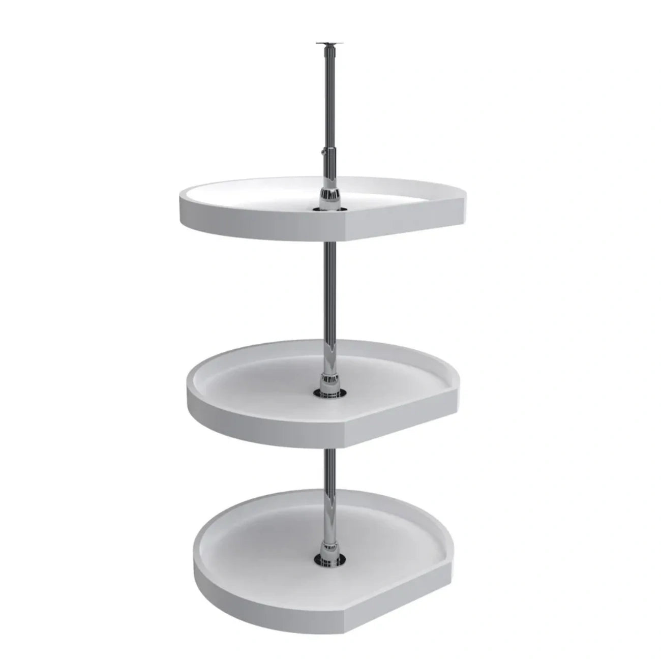 Lazy Susan – RAS, D-Shaped, Polymer, 3-Shelf Organizer for Wall & Upper Cabinets