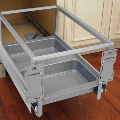 Aluminum Bottom Mount Waste Container w/Rev-A-Motion